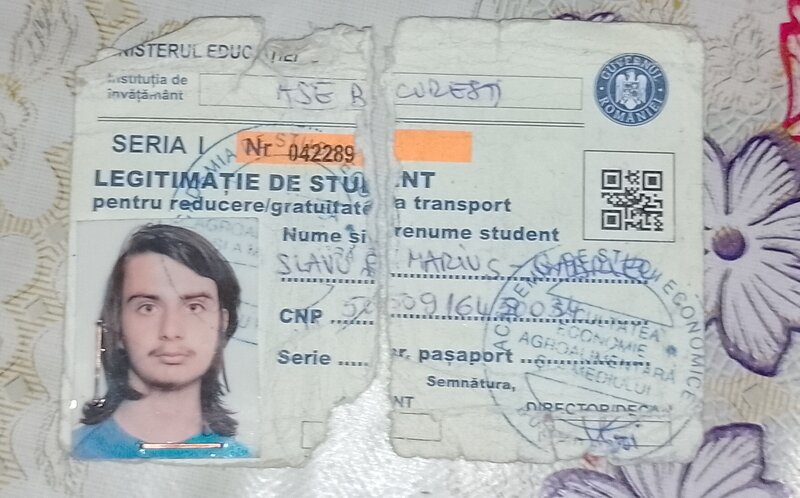Distrugere legitimatie de student EAM